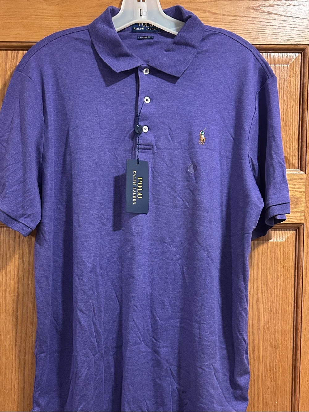 NWT Polo by Ralph Lauren Men's Purple Heather Short-Sleeve Polo Size Large